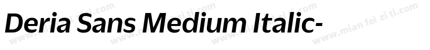 Deria Sans Medium Italic字体转换